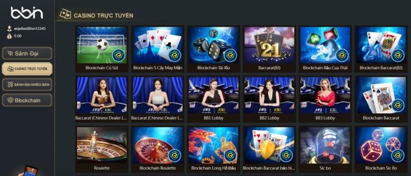 Sảnh game casino trực tuyến EE88